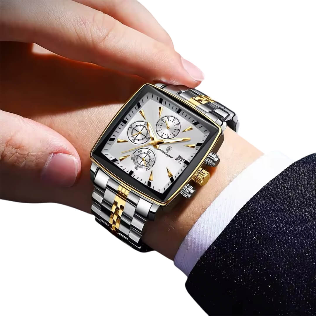 RELOJ POEDAGAR POE-31 HOMBRE ACERO PLATEADO - 3