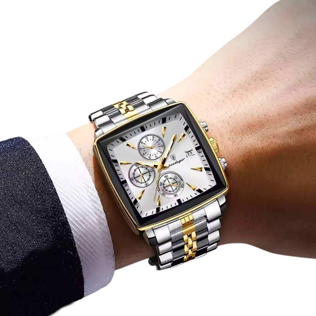 RELOJ POEDAGAR POE-31 HOMBRE ACERO PLATEADO - 4