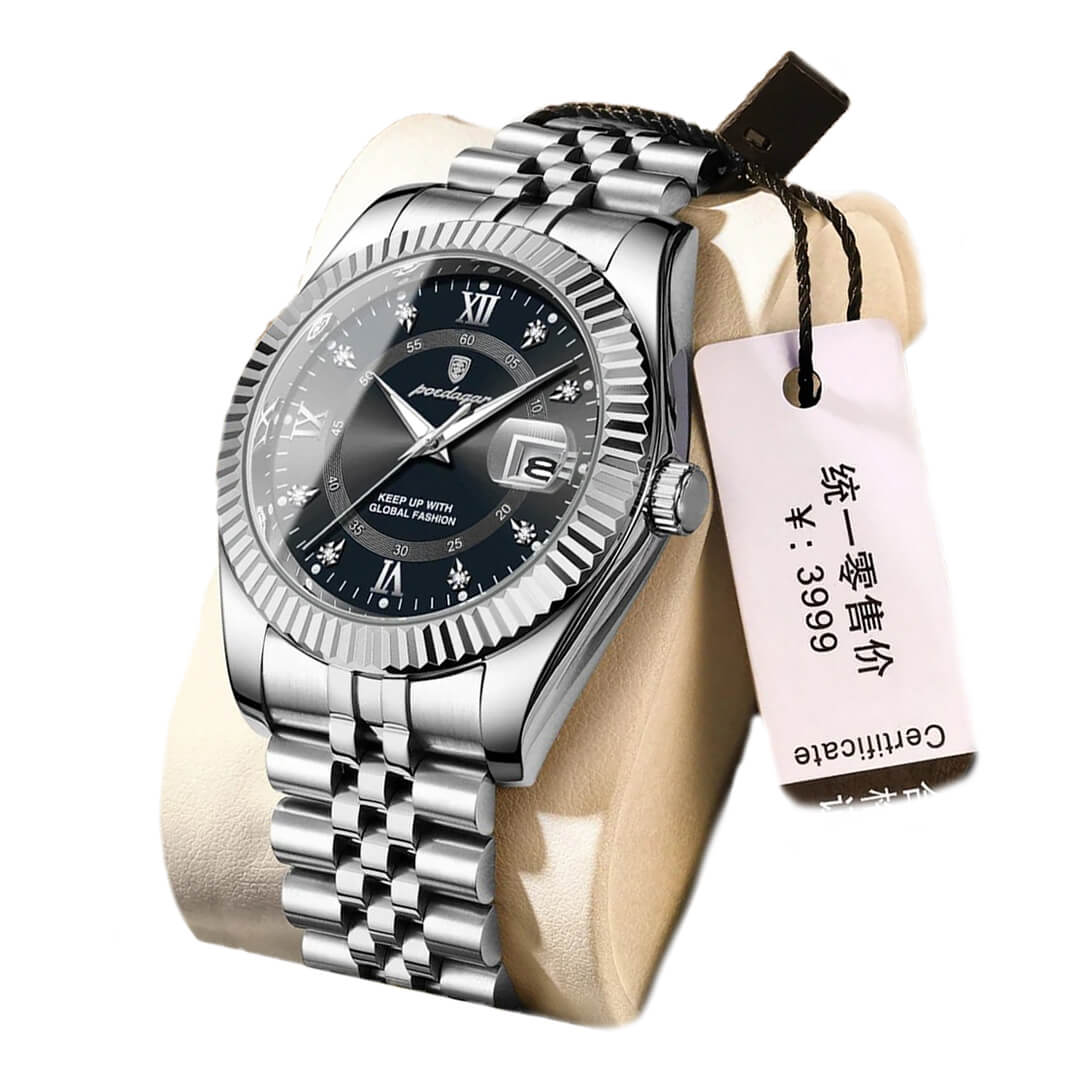 RELOJ POEDAGAR POE-32 HOMBRE ACERO PLATEADO - 4