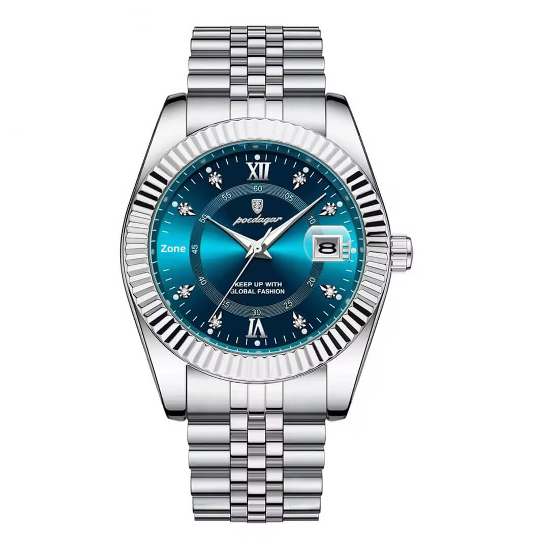 RELOJ POEDAGAR POE-33 HOMBRE ACERO PLATEADO - 1