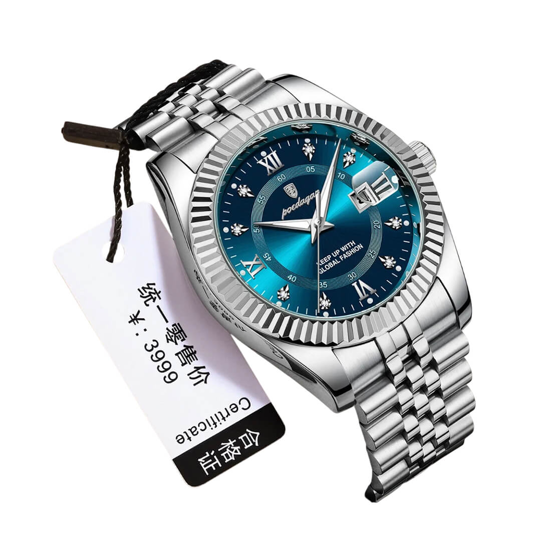 RELOJ POEDAGAR POE-33 HOMBRE ACERO PLATEADO - 2