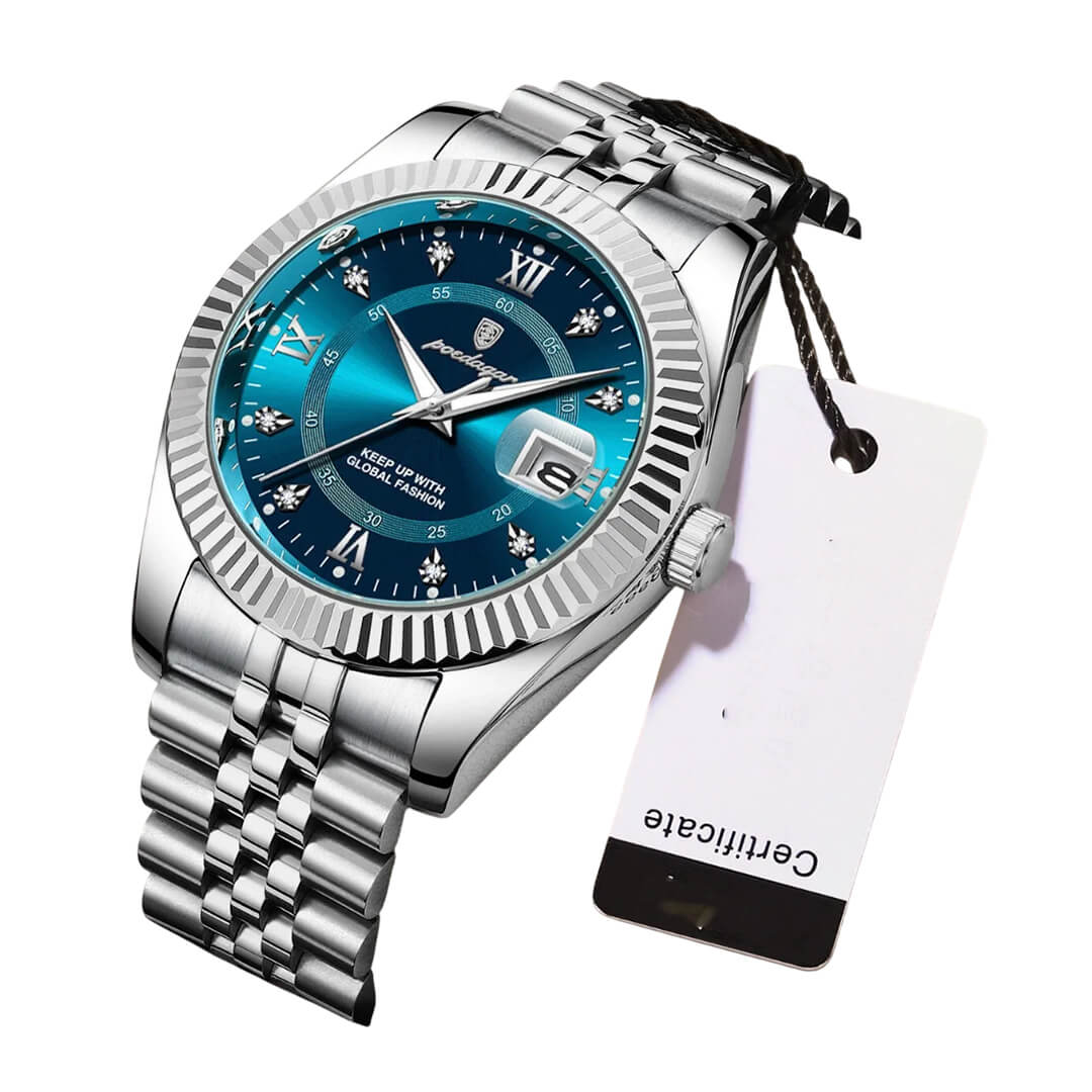 RELOJ POEDAGAR POE-33 HOMBRE ACERO PLATEADO - 3