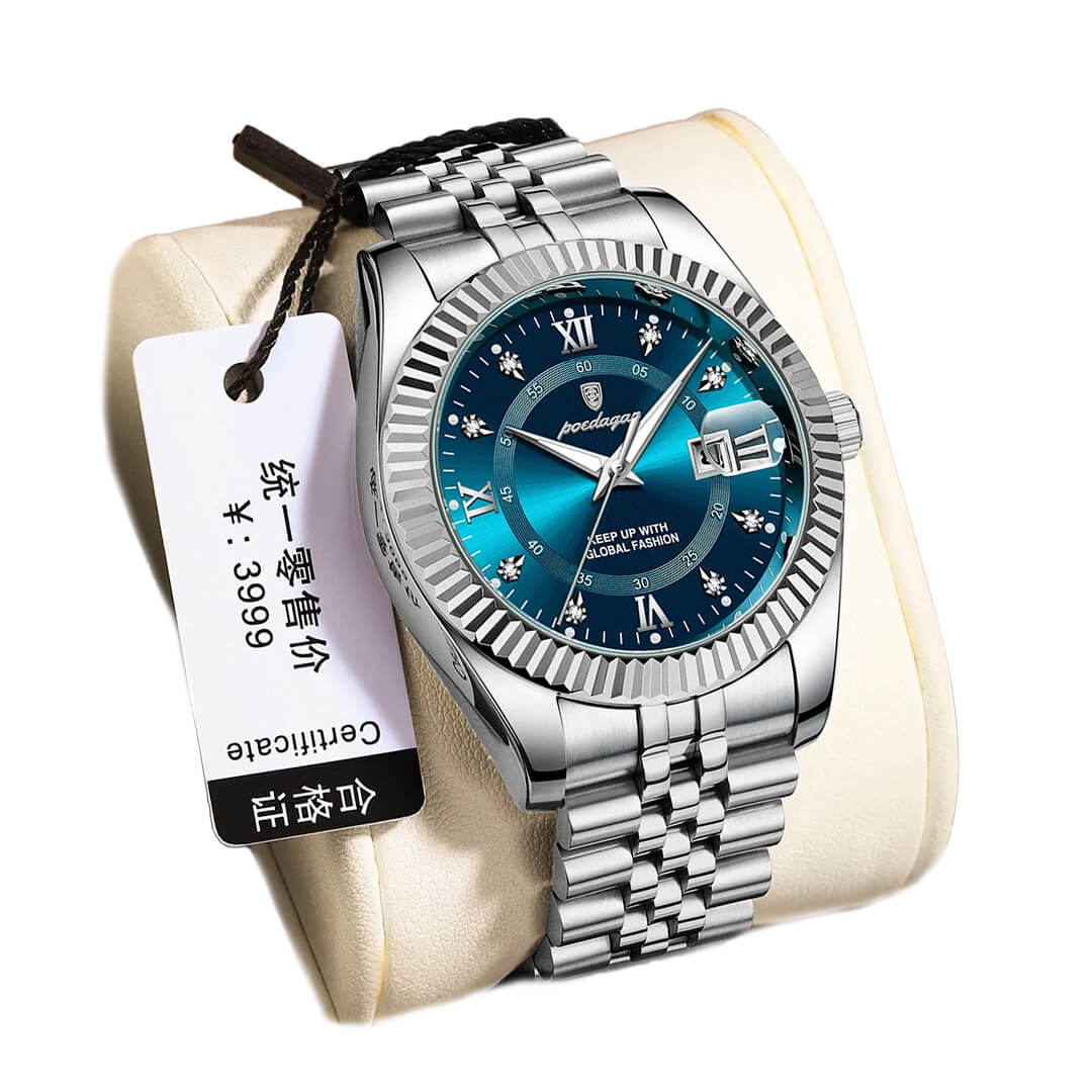 RELOJ POEDAGAR POE-33 HOMBRE ACERO PLATEADO - 4