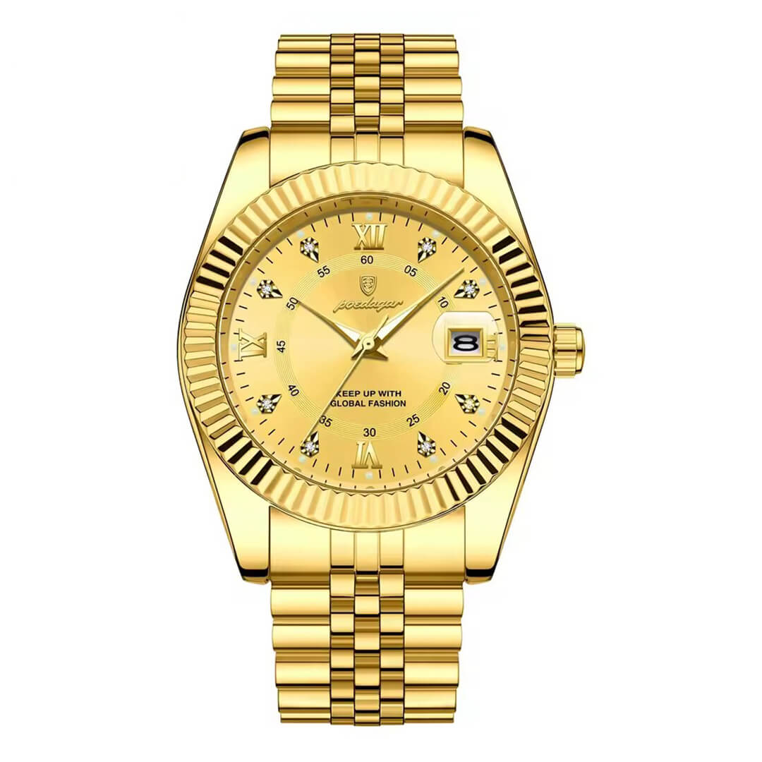 RELOJ POEDAGAR POE-35 HOMBRE ACERO DORADO - 1