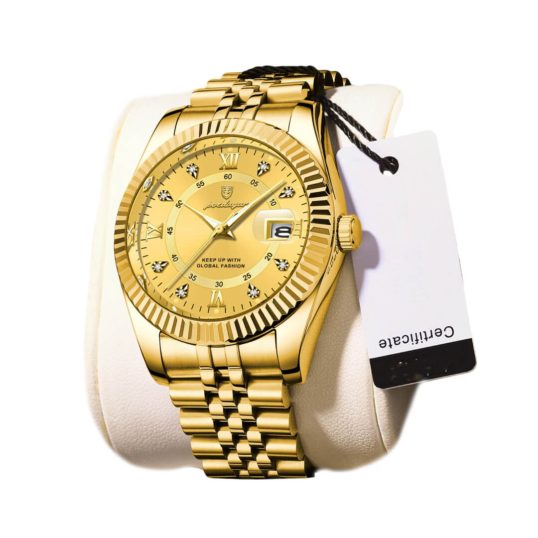 RELOJ POEDAGAR POE-35 HOMBRE ACERO DORADO - 2