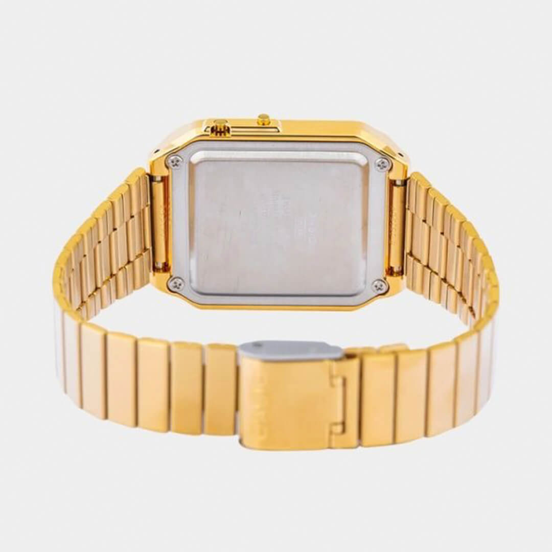 RELOJ CASIO CALCULADORA CA-500WEG-1AD HOMBRE ACERO DORADO - 4