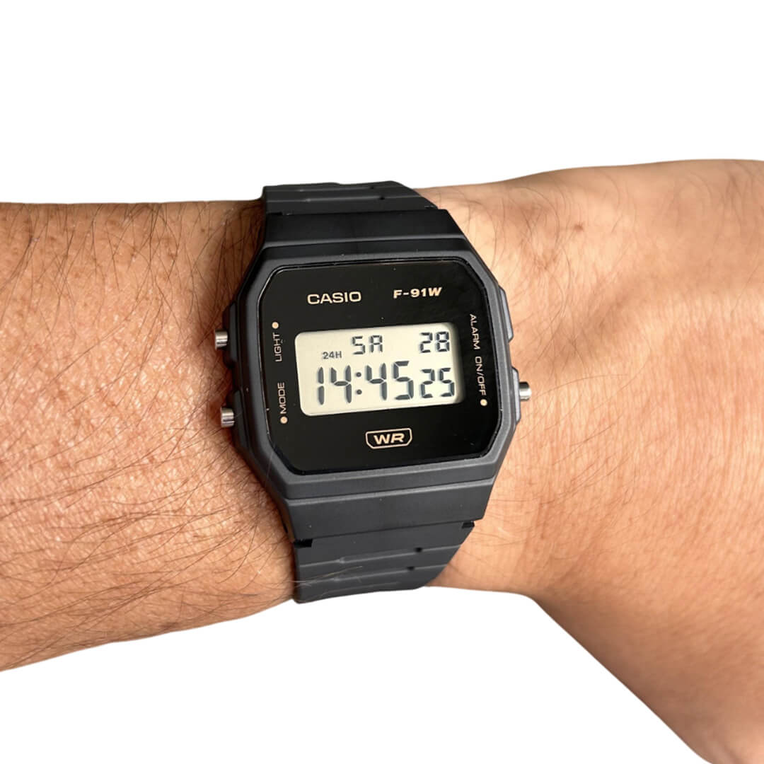 RELOJ CASIO F-91WB-8A HOMBRE RESINA NEGRO - 5