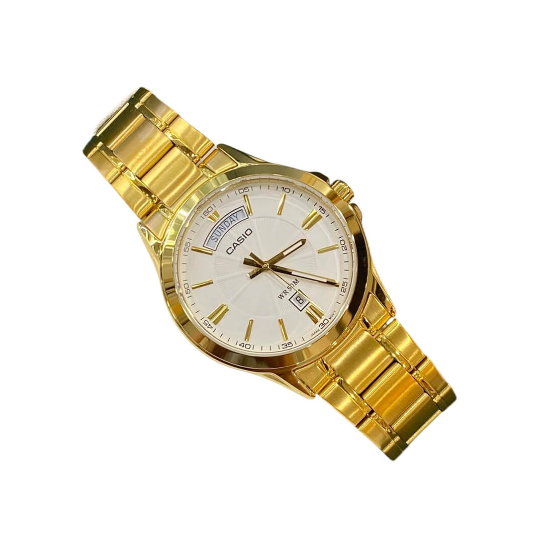 RELOJ CASIO MTP-1381GD-7A HOMBRE ACERO DORADO - 3