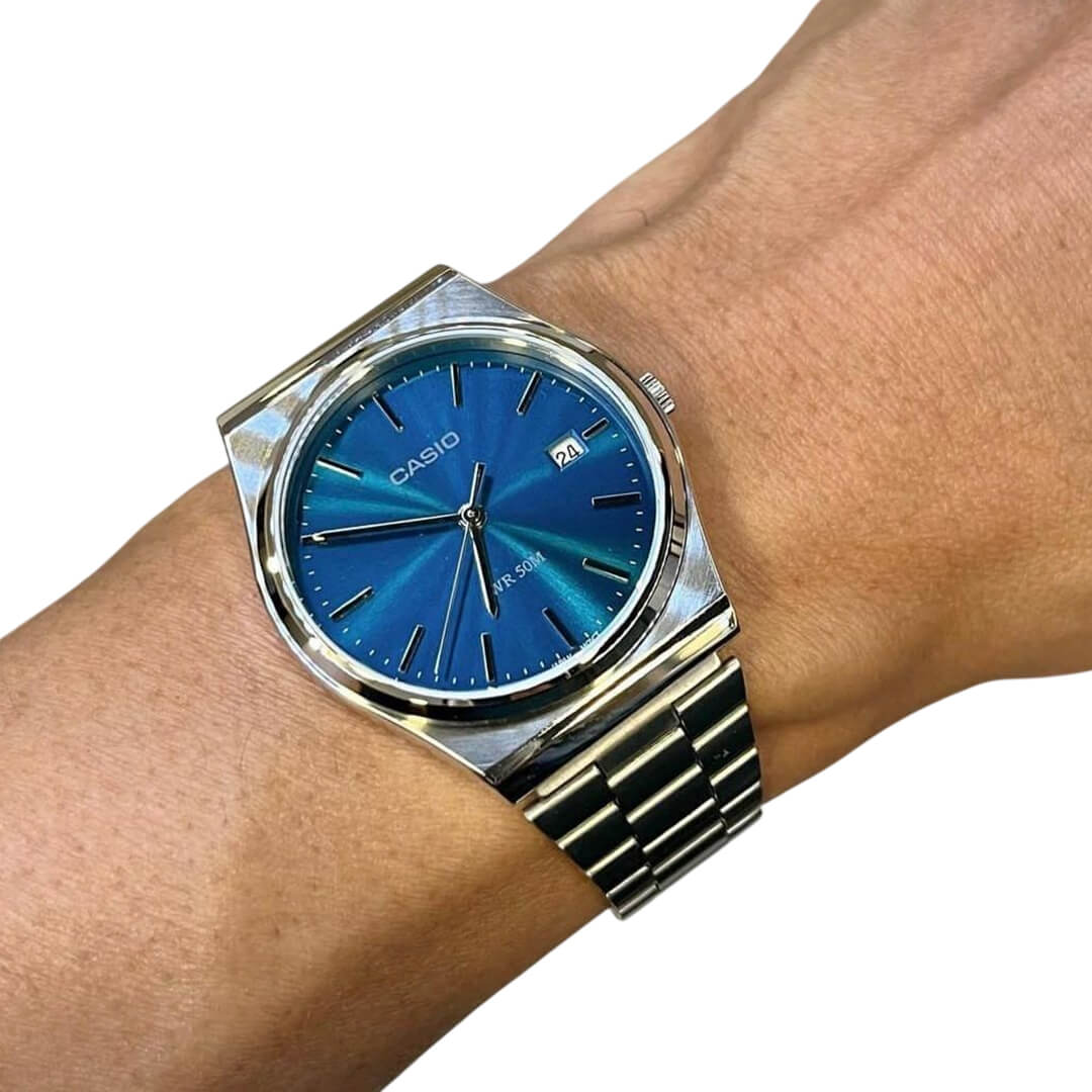 RELOJ CASIO MTP-B145D-2A2 HOMBRE ACERO AZÚL - 2