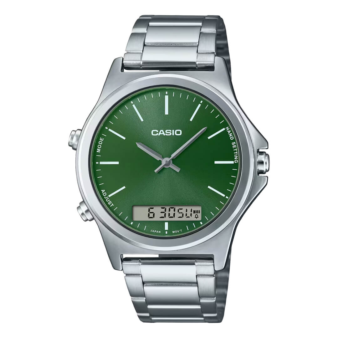 RELOJ CASIO MTP-VC01D-3E HOMBRE ACERO VERDE - 1