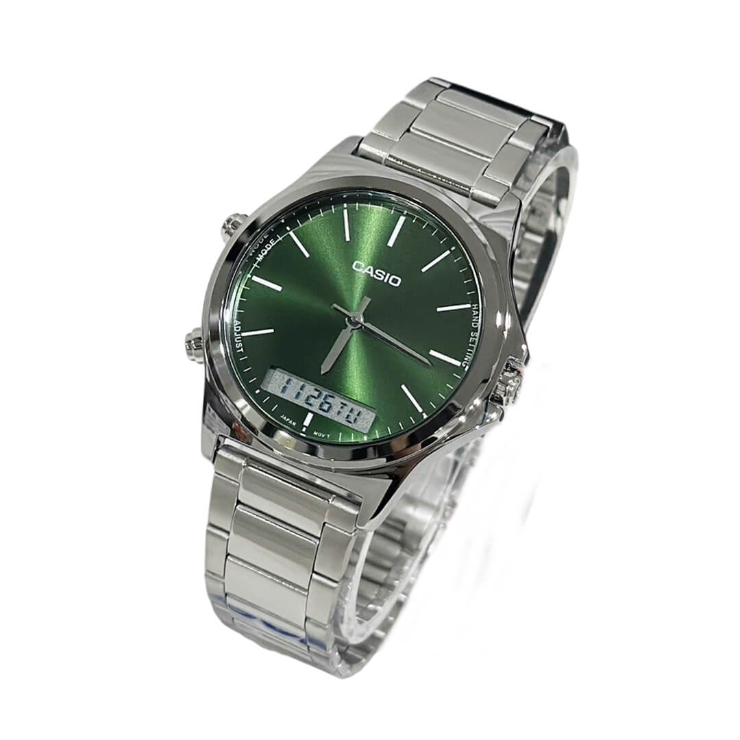 RELOJ CASIO MTP-VC01D-3E HOMBRE ACERO VERDE - 2