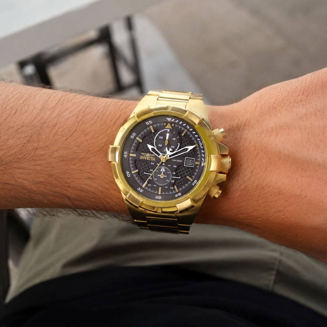 RELOJ INVICTA AVIATOR 49254 HOMBRE ACERO DORADO - 4