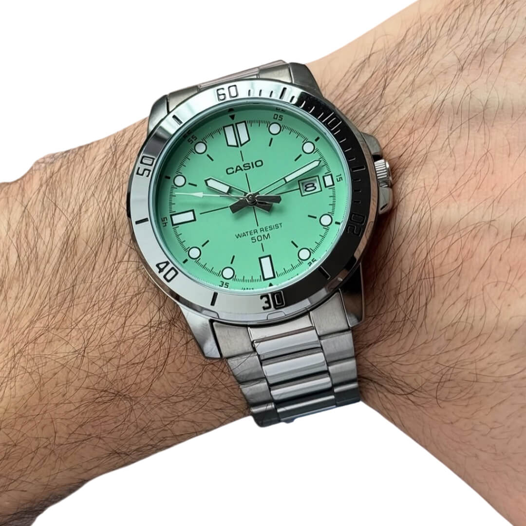 RELOJ CASIO MTP-VD01D-3E HOMBRE ACERO PLATEADO - 3