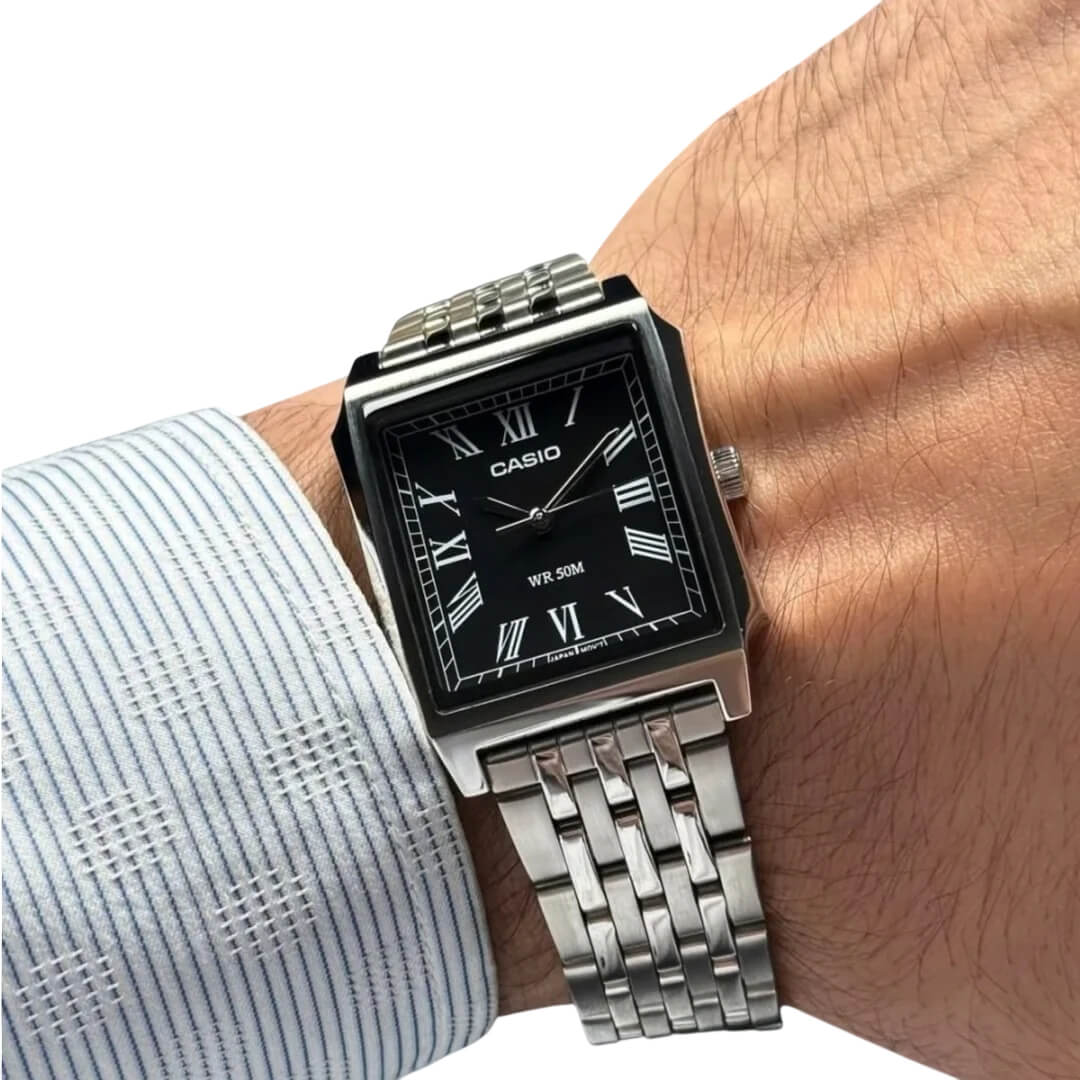 RELOJ CASIO MTP-B190D-1BVDF HOMBRE ACERO PLATEADO - 4