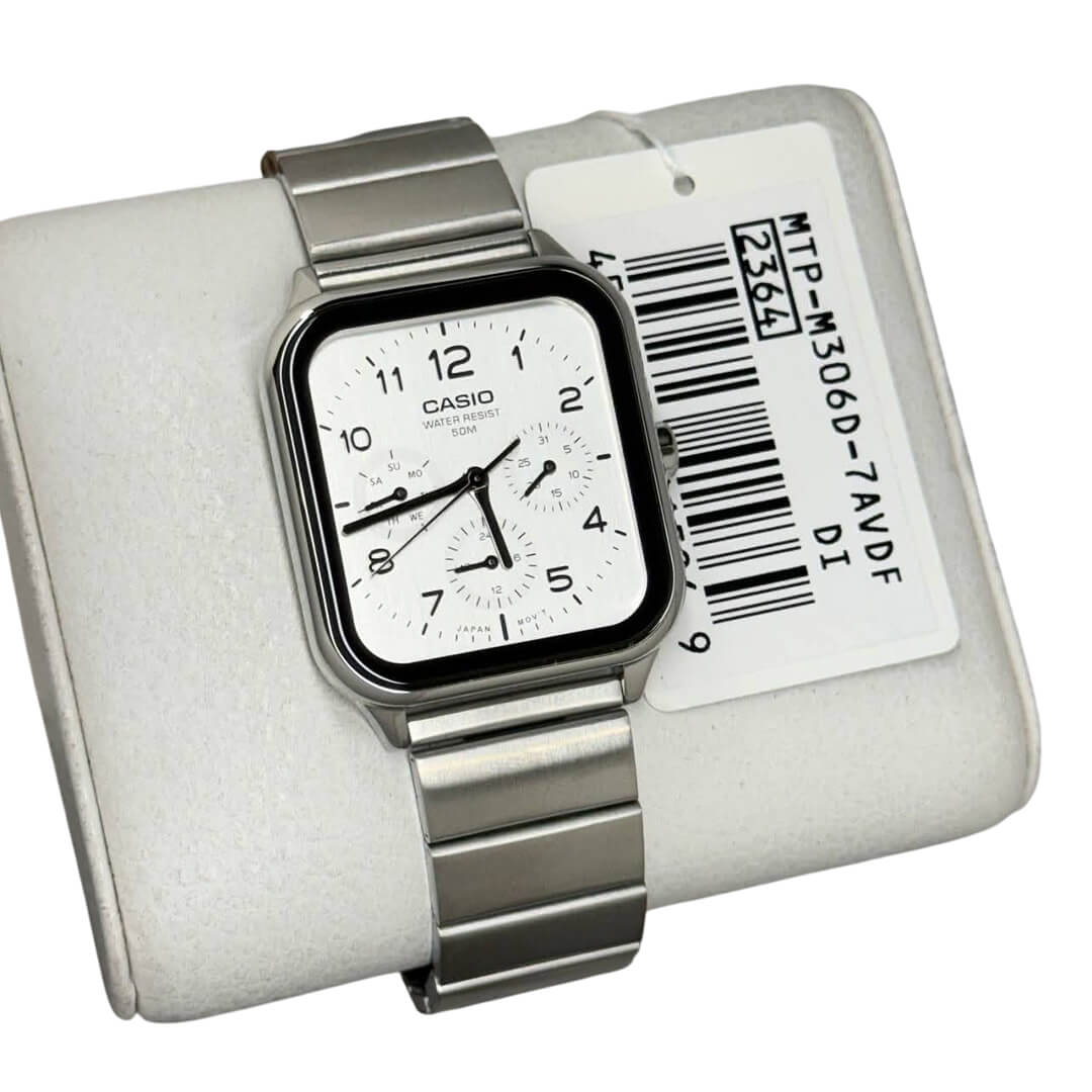 RELOJ CASIO MTP-M306D-7AVDF HOMBRE ACERO BLANCO - 2