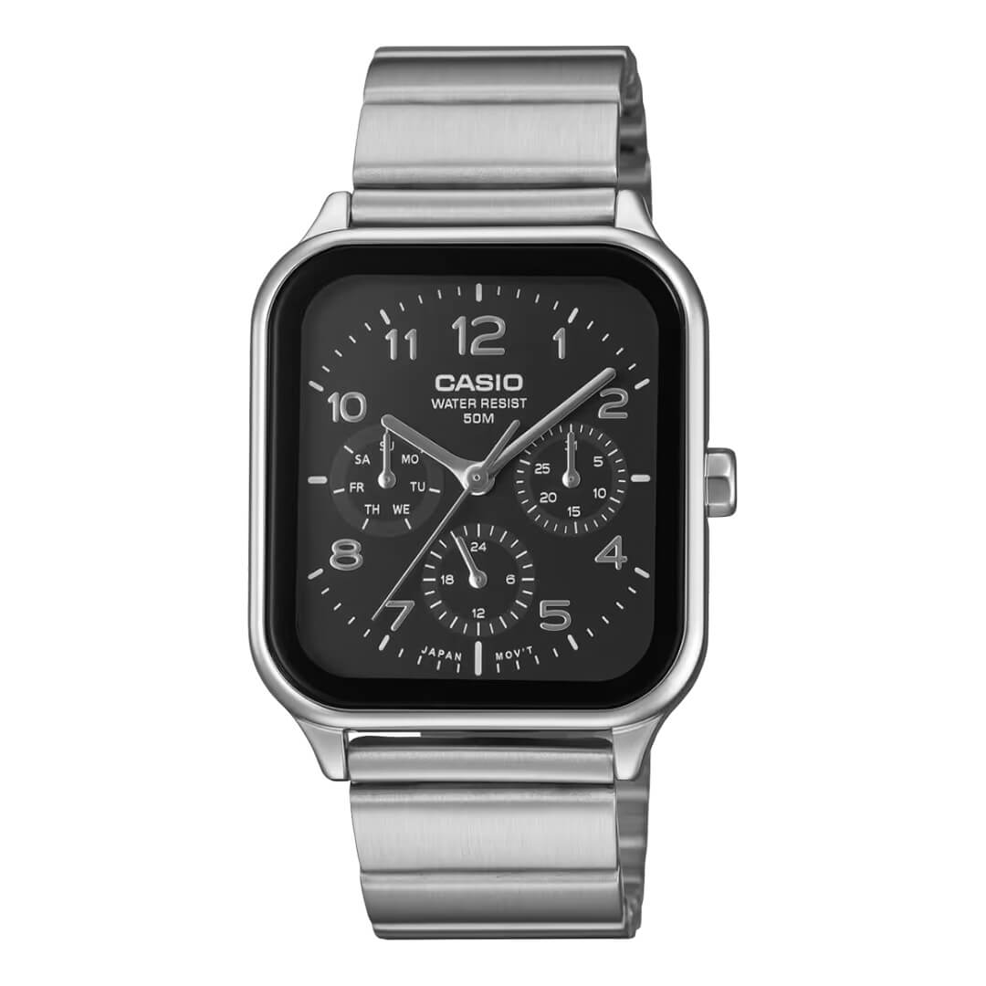 RELOJ CASIO MTP-M306D-1AV HOMBRE ACERO NEGRO - 1