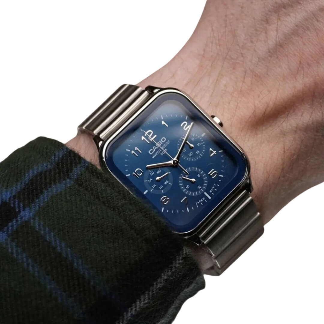 RELOJ CASIO MTP-M306D-2V HOMBRE ACERO AZUL - 4