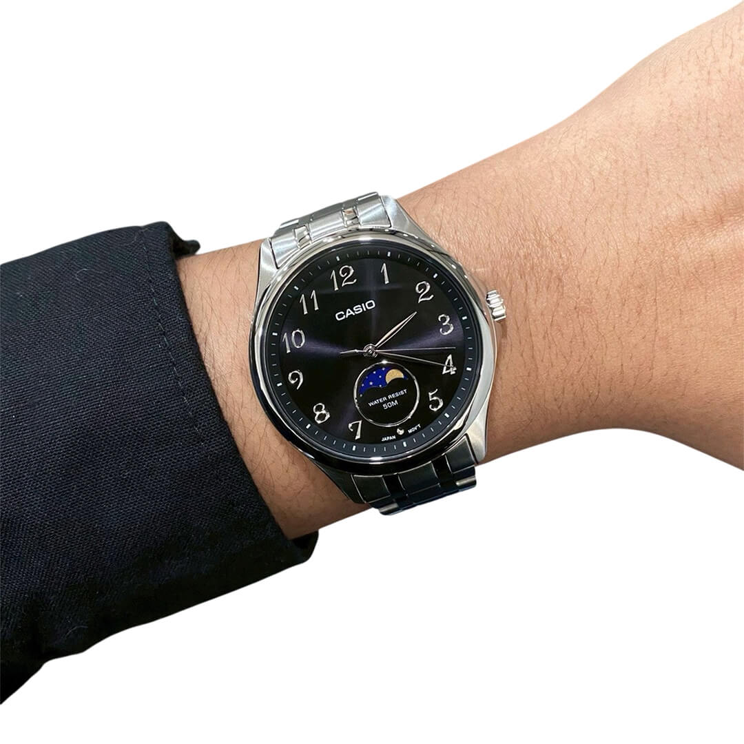 RELOJ CASIO MTP-M110D-1AV HOMBRE ACERO NEGRO - 4