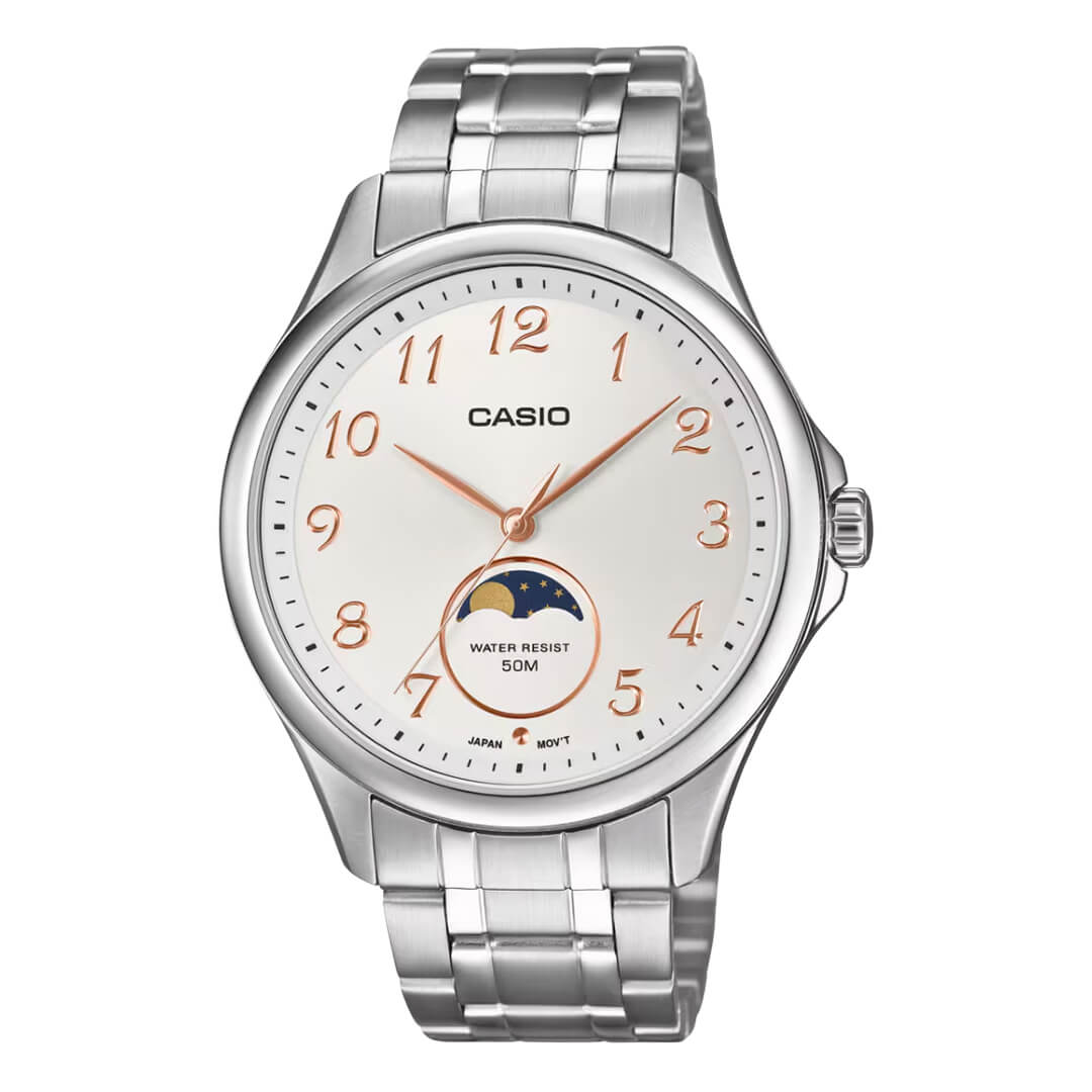 RELOJ CASIO MTP-M110D-7AV HOMBRE ACERO BLANCO - 1