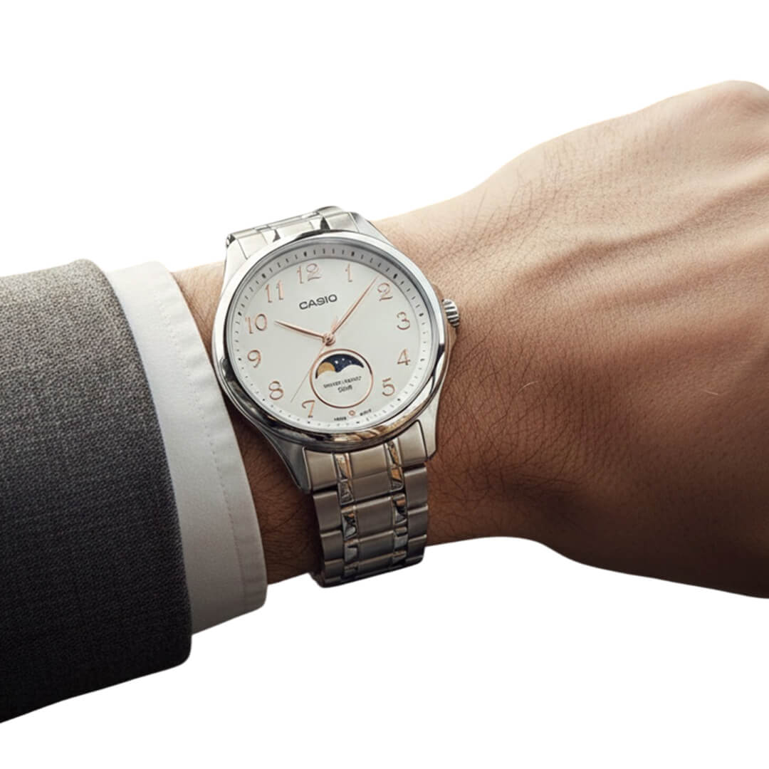 RELOJ CASIO MTP-M110D-7AV HOMBRE ACERO BLANCO - 5