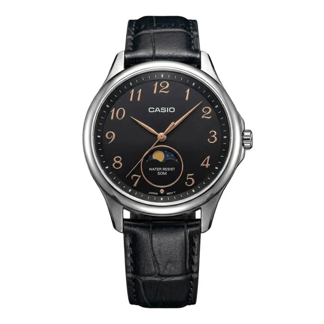 RELOJ CASIO MTP-M110L-1AV HOMBRE CUERO NEGRO - 2