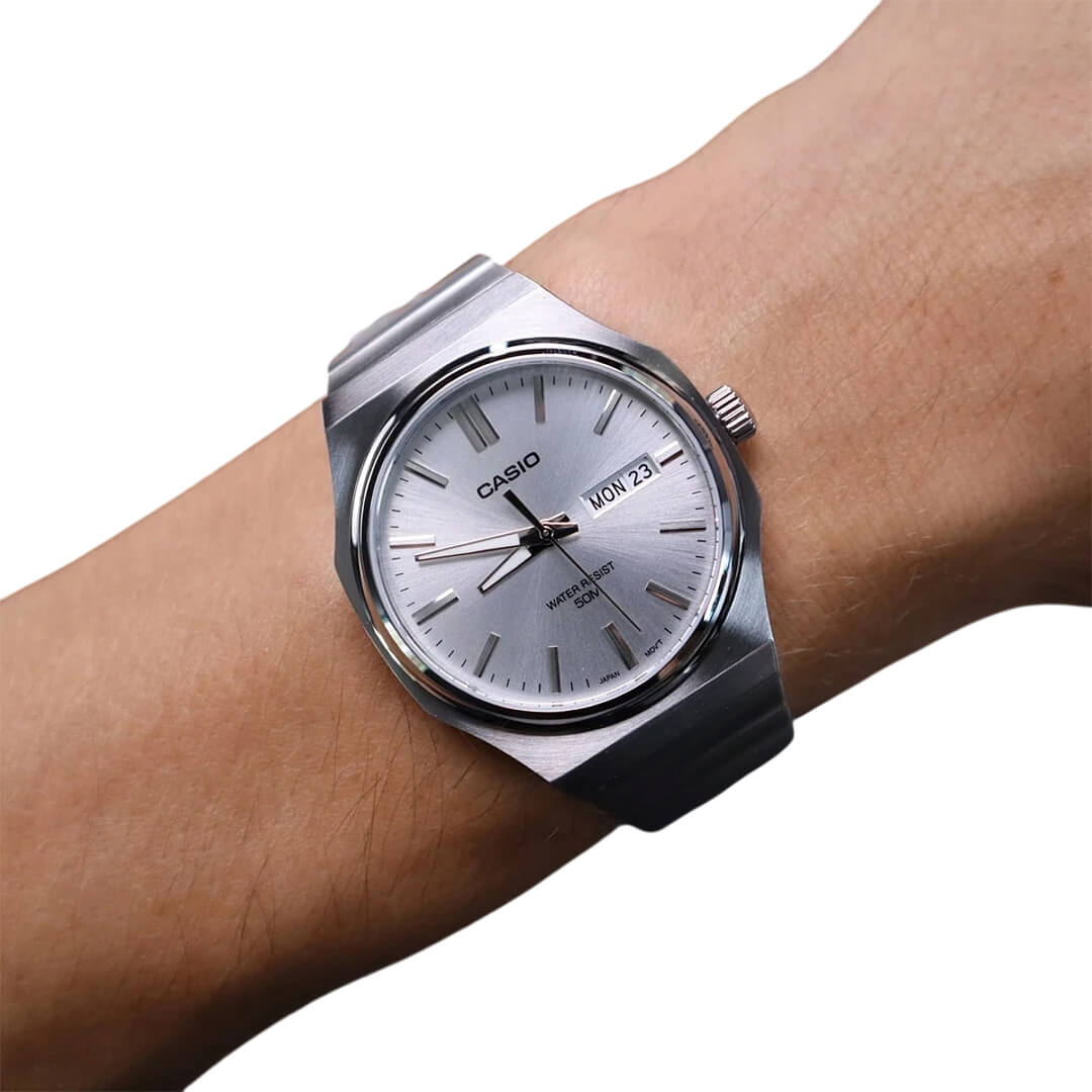 RELOJ CASIO MTP-E735D-7AV HOMBRE ACERO GRIS - 2