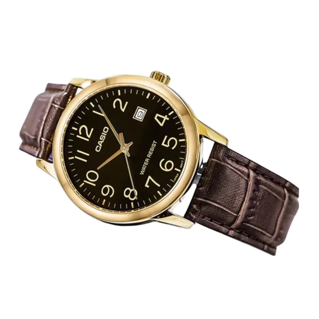 RELOJ CASIO MTP-V002GL-1BU HOMBRE CUERO MARRÓN - 2