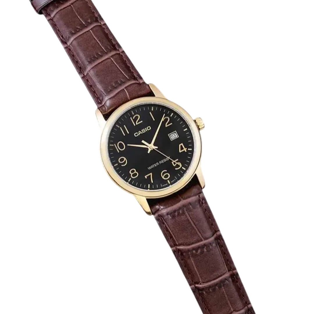 RELOJ CASIO MTP-V002GL-1BU HOMBRE CUERO MARRÓN - 3