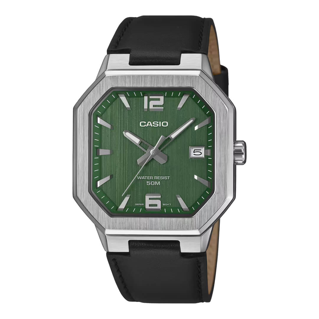 RELOJ CASIO MTP-B195L-3AV HOMBRE CUERO NEGRO - 1