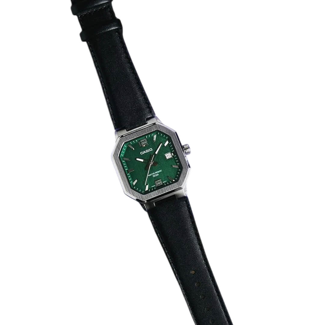 RELOJ CASIO MTP-B195L-3AV HOMBRE CUERO NEGRO - 4