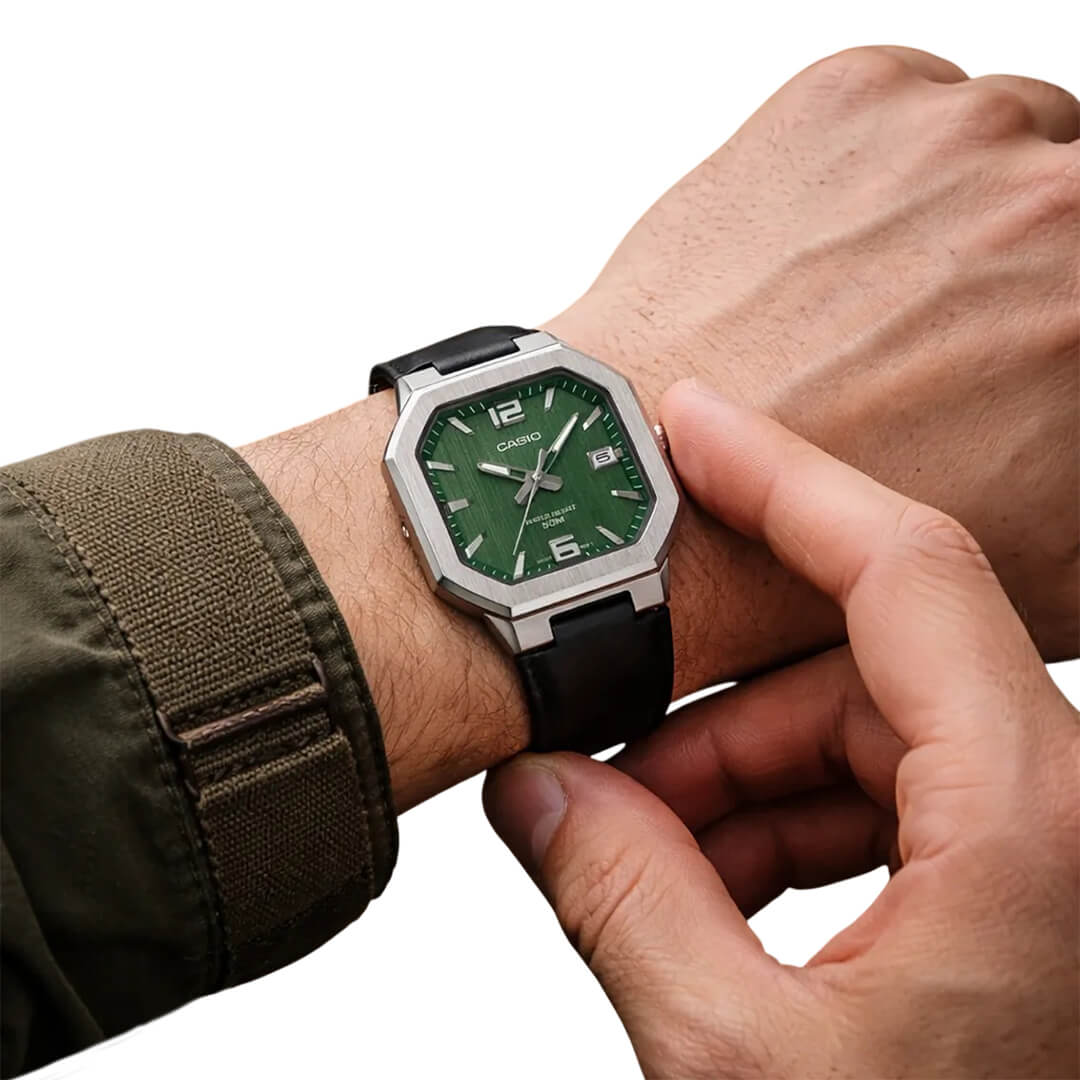 RELOJ CASIO MTP-B195L-3AV HOMBRE CUERO NEGRO - 5