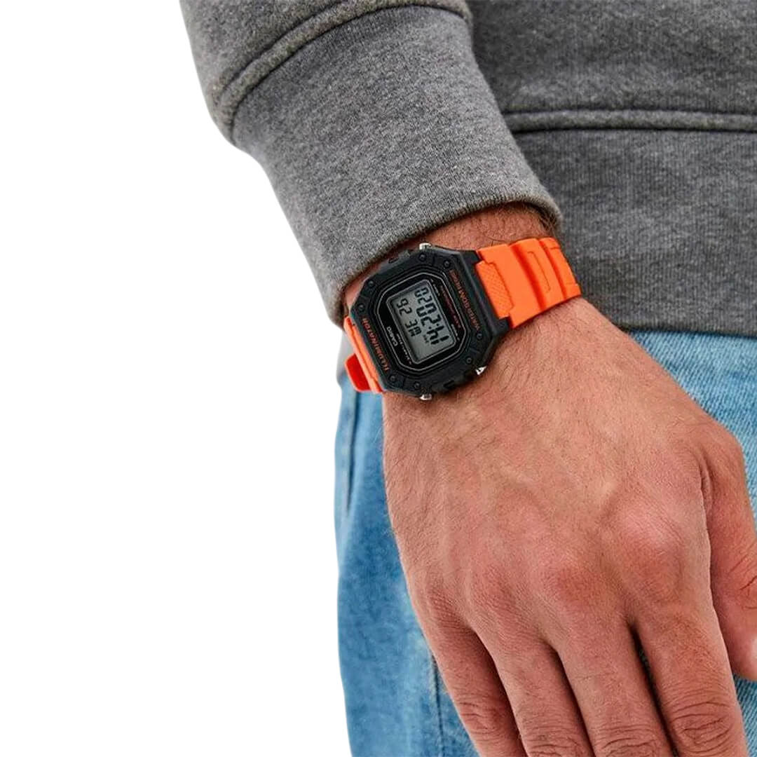 RELOJ CASIO W-218H-4B2VDF HOMBRE RESINA NARANJA - 3