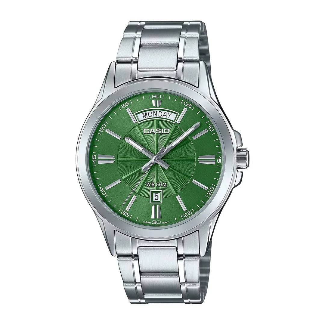RELOJ CASIO MTP-1381D-3AV HOMBRE ACERO - 1