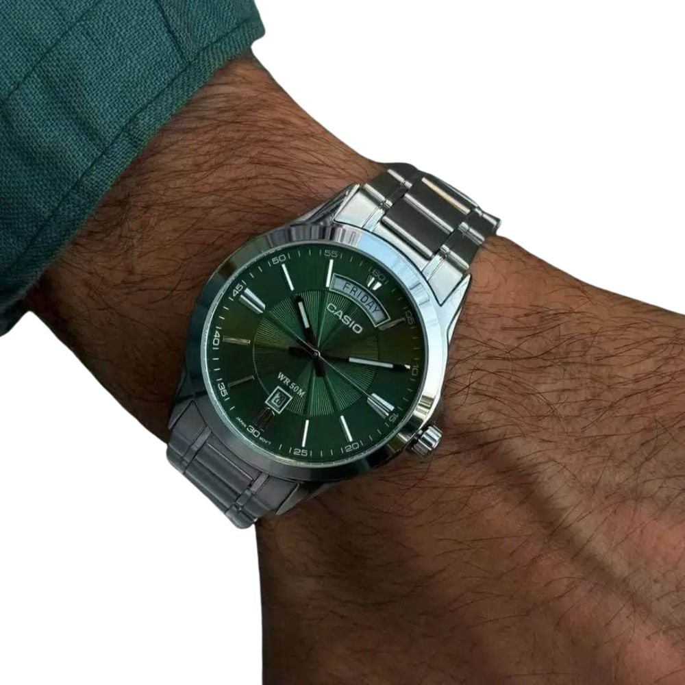 RELOJ CASIO MTP-1381D-3AV HOMBRE ACERO - 4