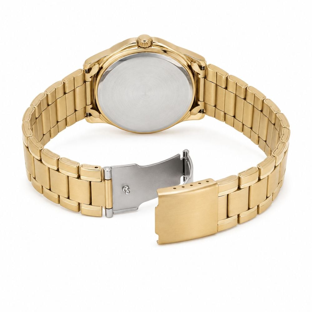 RELOJ CASIO MTP-V004G-1C HOMBRE DORADO NEGRO - 3