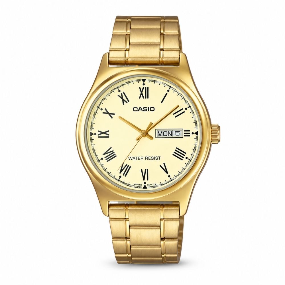 RELOJ CASIO MTP-V006G-9B HOMBRE DORADO CHAMPÁN - 1