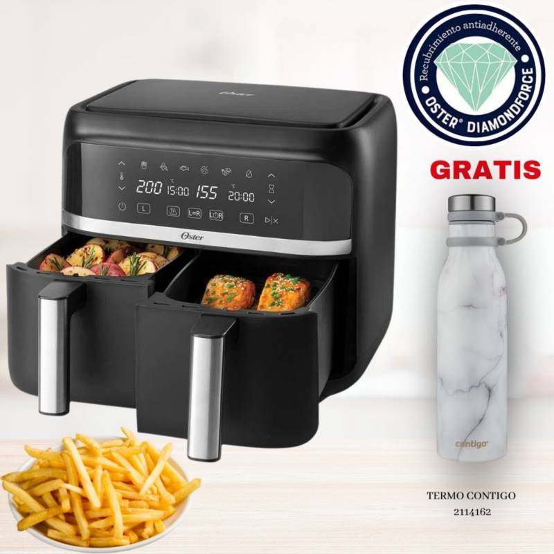 FREIDORA DE AIRE DUAL 7.6L OSTER 1600 WATTS DIAMOND CKSTAF7MCDDF - 4