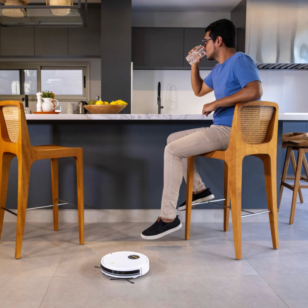 Aspiradora Robot Rcv1 Con 3 Modos De Limpieza Karcher Blanco - 4