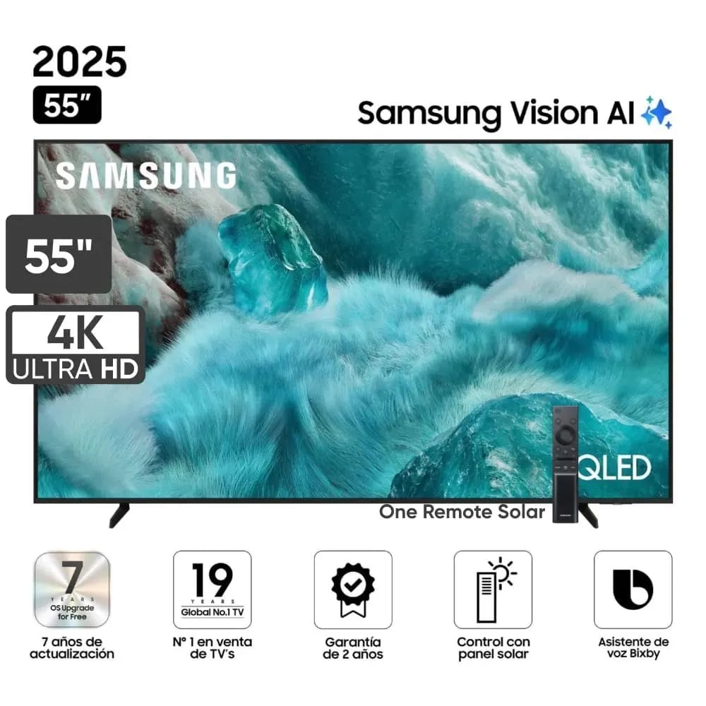 TELEVISOR SAMSUNG QLED 55 UHD 4K VISION AI SMART TV QN55Q7FAAGXPE - 1