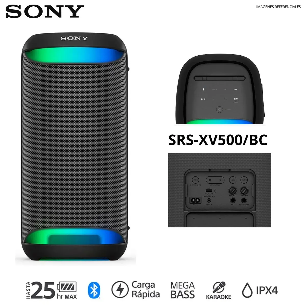 PARLANTE SONY SRS-XV500 | BLUETOOTH MEGA BASS - 1