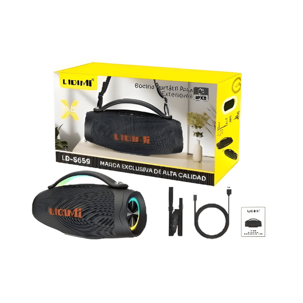 LIDIMI LD-S659 – PARLANTE BLUETOOTH PORTÁTIL 200W CON SONIDO PREMIUM Y PORTABILIDAD - 4