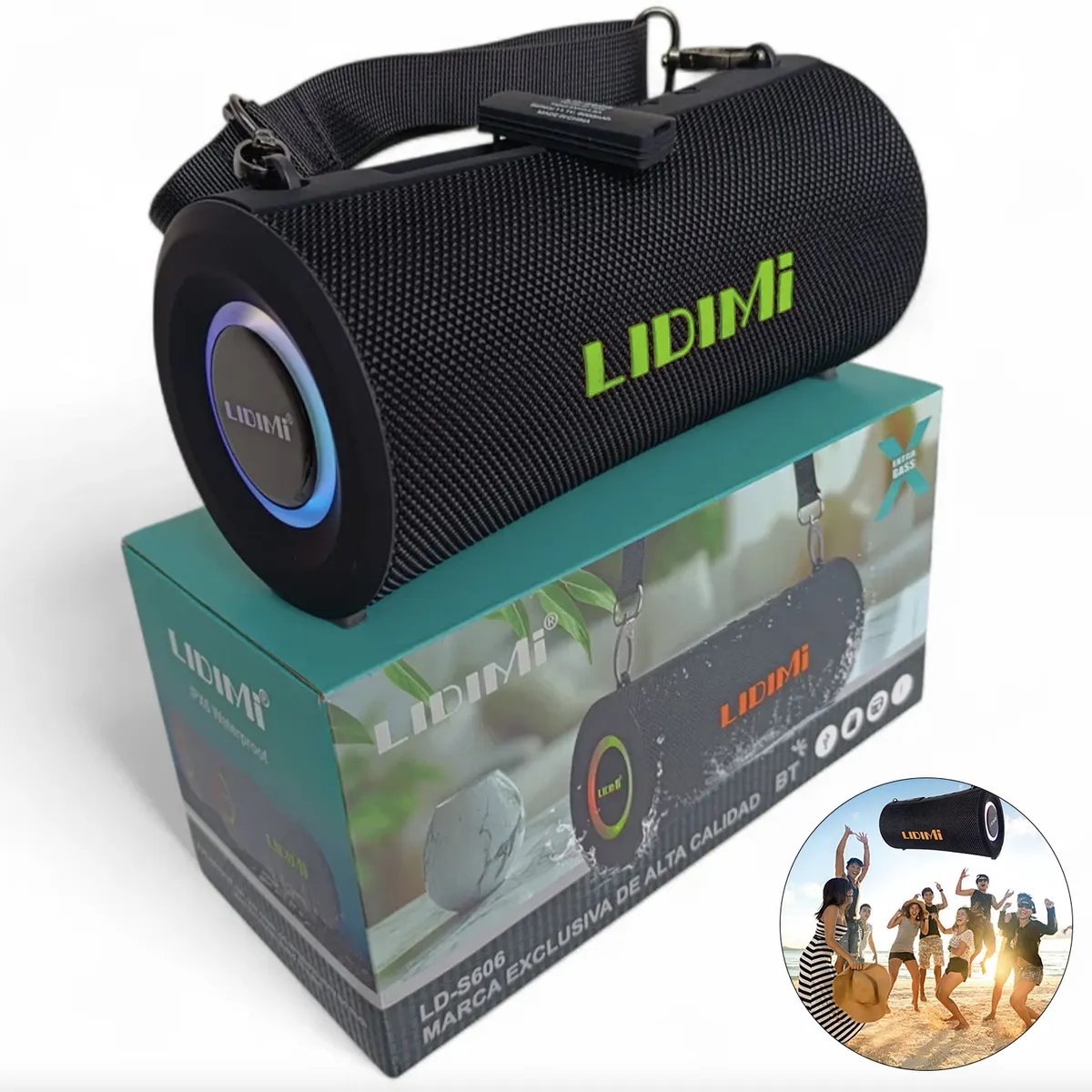 LIDIMI LD-S606 – PARLANTE BLUETOOTH 30W EXTRA BASS CON USB, FM Y DISEÑO COMPACTO PORTÁTIL - 2