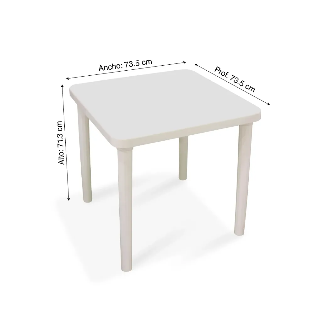MESA DECORATIVA INKA BLANCA DF002638 – ESTILO PRÁCTICO PARA PATIO Y ESPACIOS INTERIORES - 2