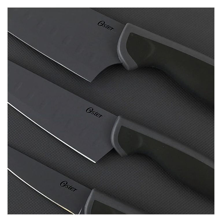 OSTER® SET DE CUCHILLOS 3 PIEZAS + TABLA DE PICAR – IDEAL PARA COCINA DIARIA - 3