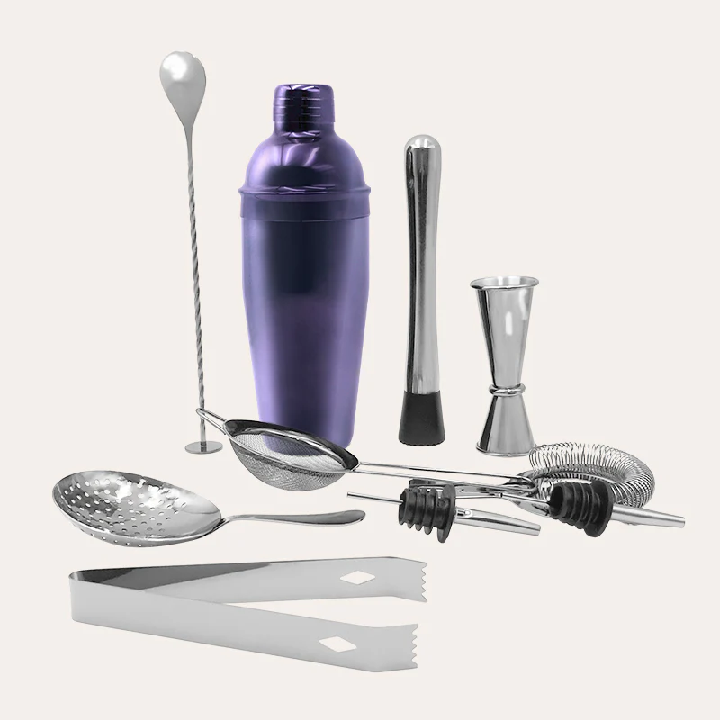 KIT PARA PREPARAR CÓCTELES 10 PIEZAS ACERO INOX MK-Y20451 – PROFESIONAL - 1