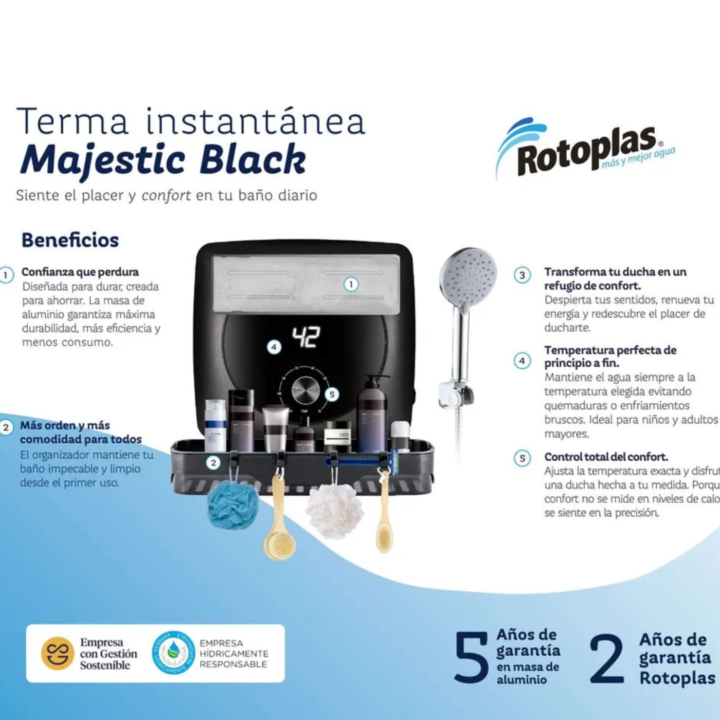 TERMA INSTANTANEA ROTOPLAS MAJESTIC PARA HOGAR - 1