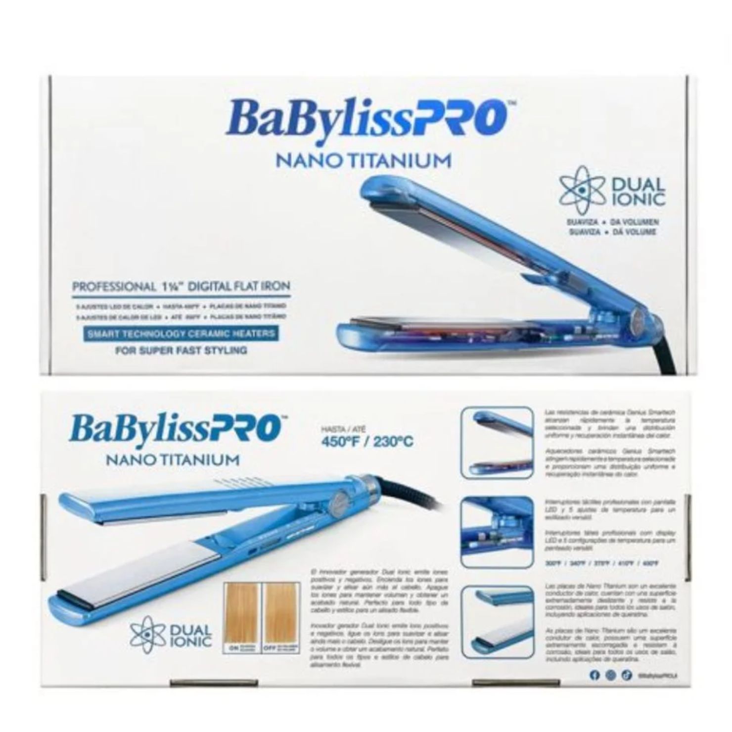 PLANCHA PARA CABELLO BABYLISS PRO 32 MM DUAL IONIC 450F - 5