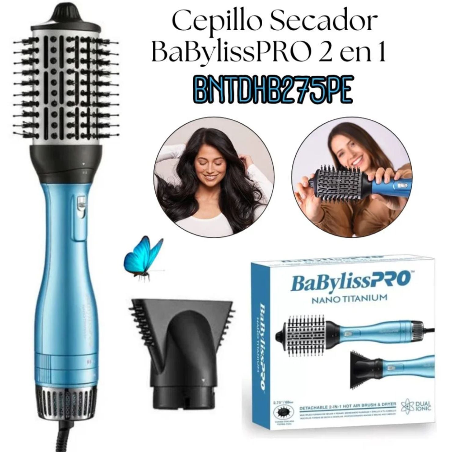 CEPILLO Y SECADOR BABYLISSPRO 2 EN 1 USO PROFESIONAL - 1