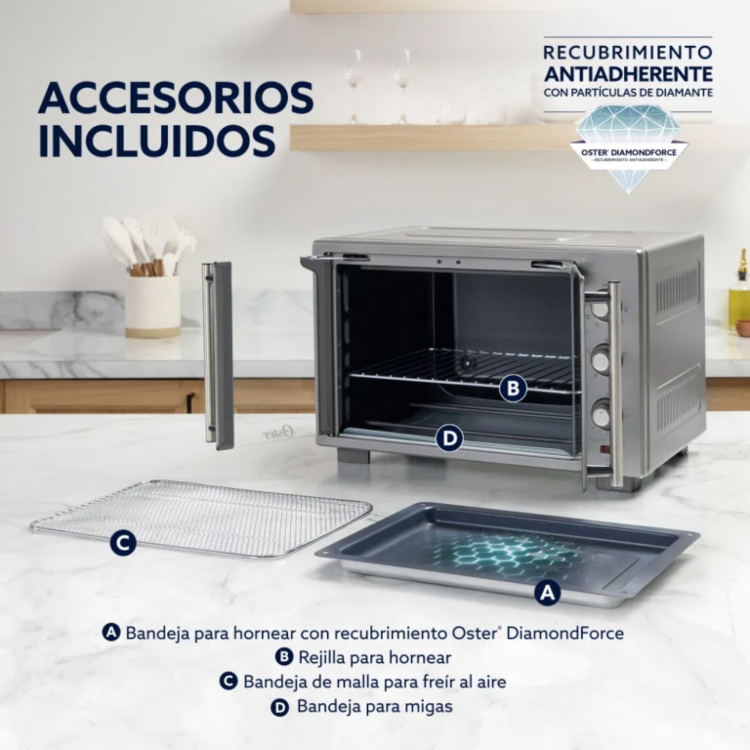 HORNO ELÉCTRICO OSTER TSSTTV35FDMAFNS 053 35 LITROS CON CONVECCIÓN - 6