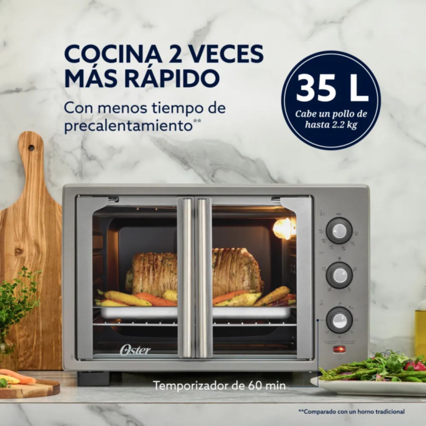 HORNO ELÉCTRICO OSTER TSSTTV35FDMAFNS 053 35 LITROS CON CONVECCIÓN - 7